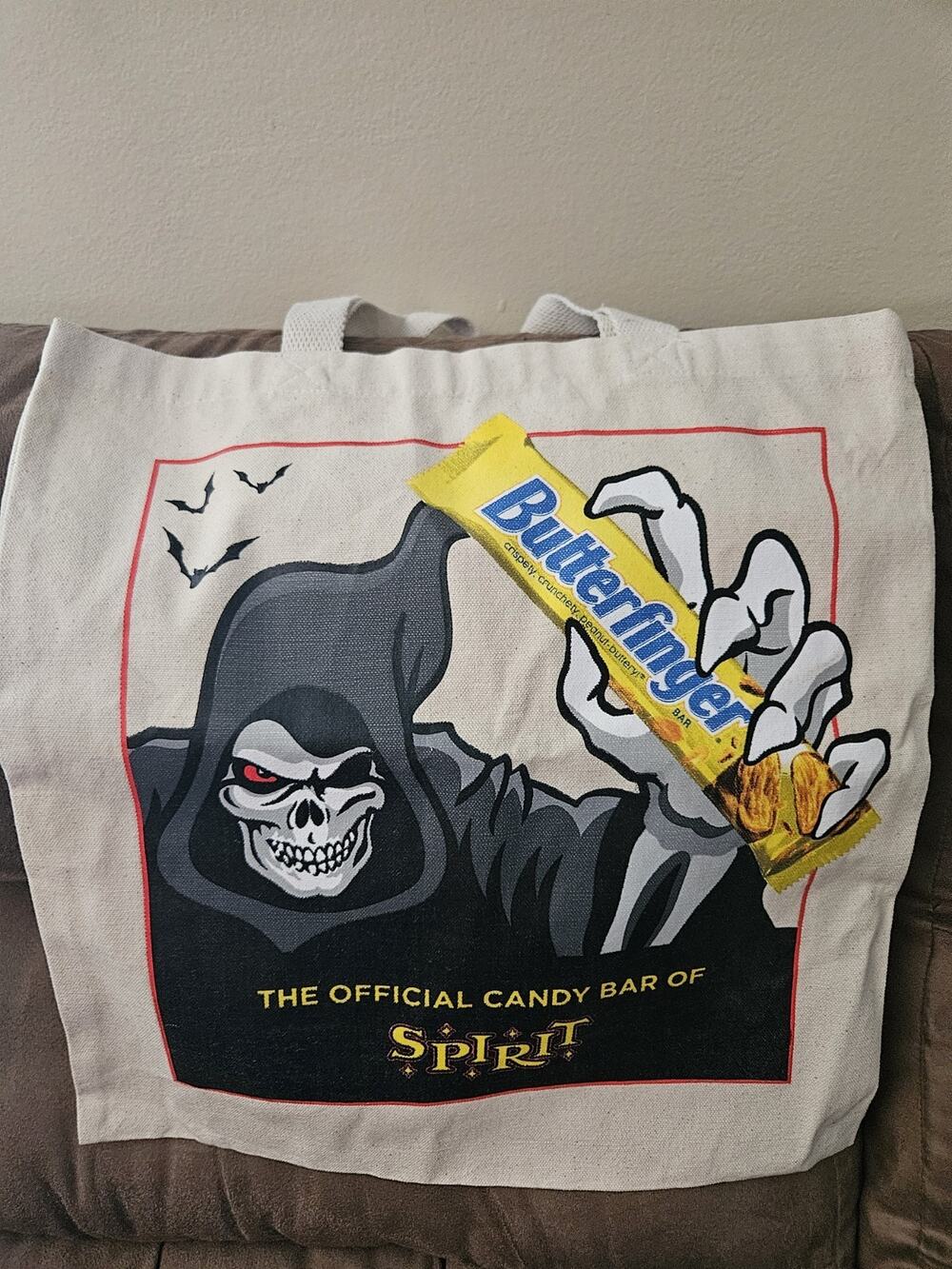 Limited addition Spirit Halloween Butterfinger tote bag